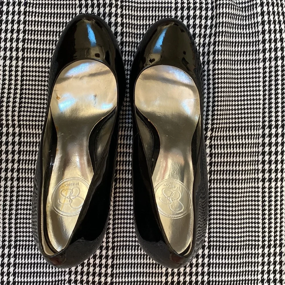 Jessica Simpson Patent Black heels 7.5 Size - Picture 4 of 7